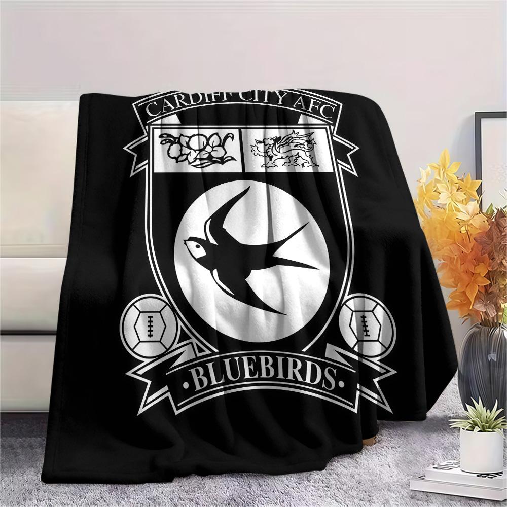 Cardiff City F.C Flannel Blanket, High quality Comfortable for All Seasons, Home Decor, Warmth and Comfort