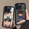 Detective Conan CARTOON For IPhone 17 Pro Max 16 15 14 13 12 11 Plus Black Soft Phone Cover