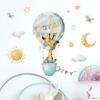 Abnehmbare Niedliche Giraffe Heißluftballon Wandaufkleber für Kinderzimmer Babyzimmer Dekor Heimdekoration Wandtattoos Tierkunst Wandmalereien