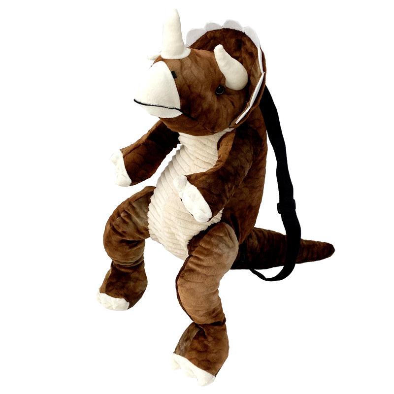 Winter Children's Dinosaur Plush Toy Bag - Tyrannosaurus & Triceratops Gift for Kids