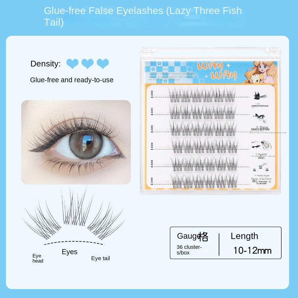 Sweet Adhesive False Eyelashes DIY False Eyelash Clusters Glue Free Fake Lashes  Grafting Lashes