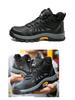 Men's High-Top Safety Shoes: Anti-Smash, Anti-Puncture, Warm Velvet Lining, Ideal for Long Standing, Autumn/Winter Ready.