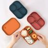 4 Compartments Microwave Safe Lunch Box BPA-free Food Storage Container Silicone Lunch Box  Picnics