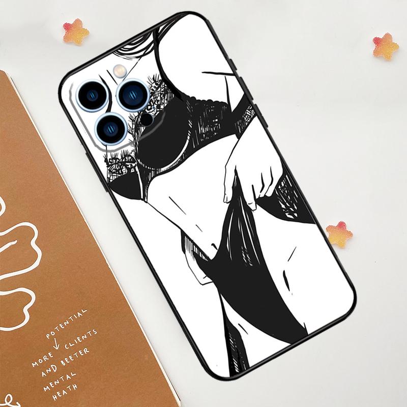 Sexy Nude Women Art Phone Case For iPhone 17 Pro Max 11 14 15 16 Pro Max 12 13 mini 16 Plus 16e 17 Air Funda