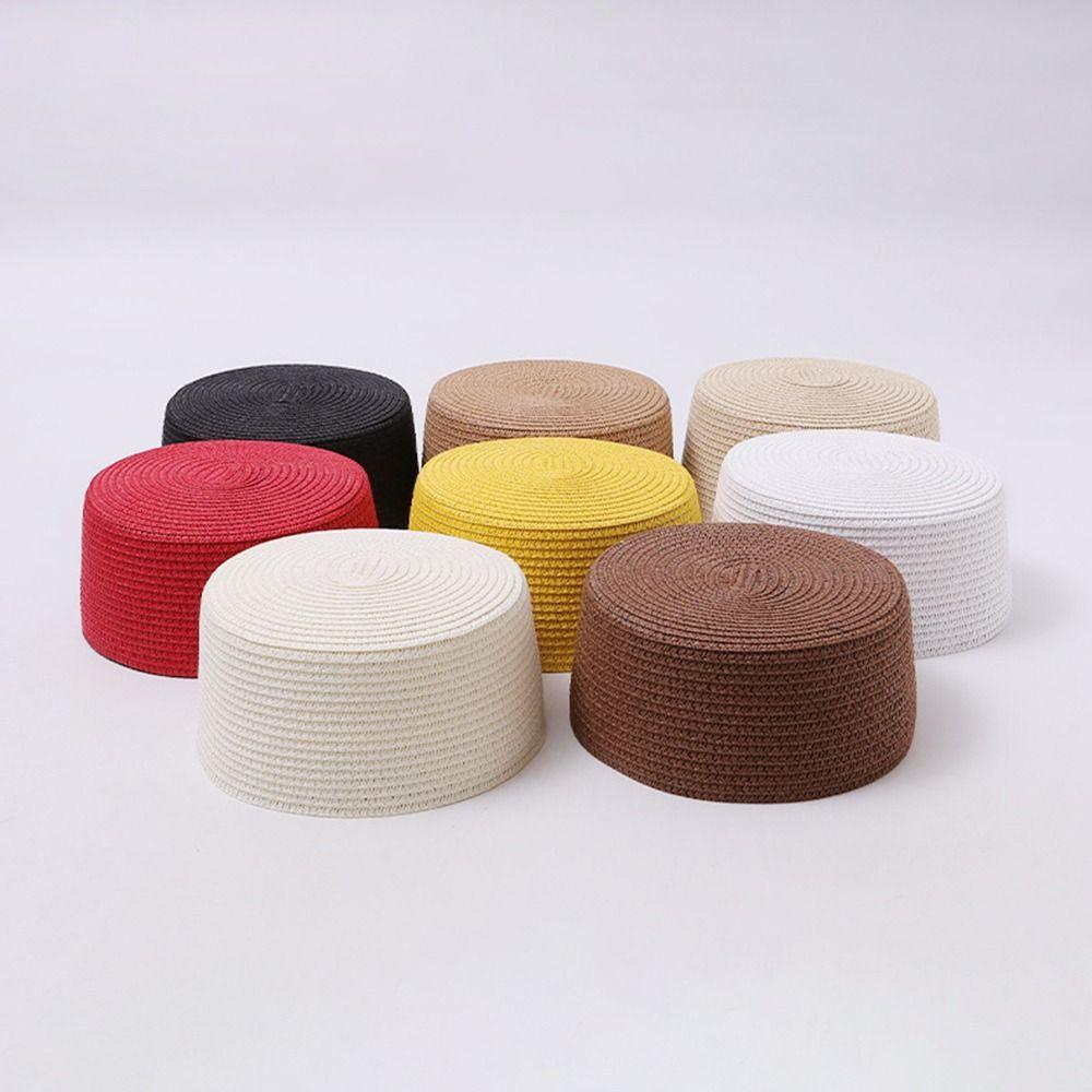 Solid Brimless Cap Structured Crown Painter Hat New Round Dress Hat Women's