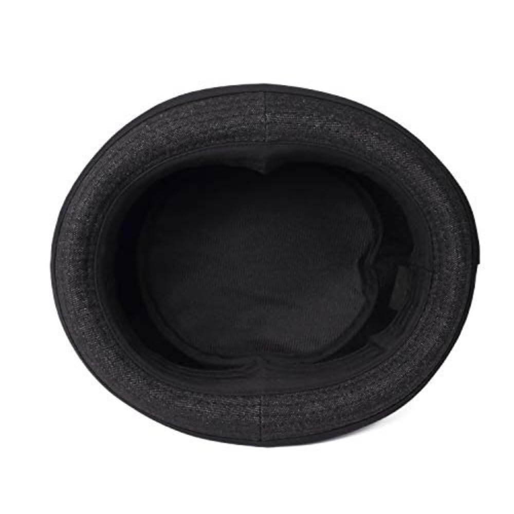 Melco Plus Size 62cm Pork Pie Bucket Denim Made In Korea Men's Hat, Material, (Black)