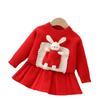 Girls Knit Skirt Set Cute Cartoon Long Sleeve Top Fall Winter Outfit