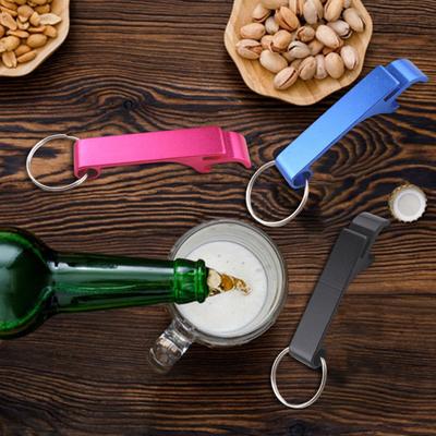 5Pcs Alloy Bottle Opener with Keychain Ring Compact Lightweight Versatile Portable Bottle Opener Keyring Accessory