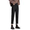 Women's Off-White High-Waisted Harem Jeans - 2024 Spring/Autumn, Elastic, Loose Fit, Slimming Casual Carrot Pants
