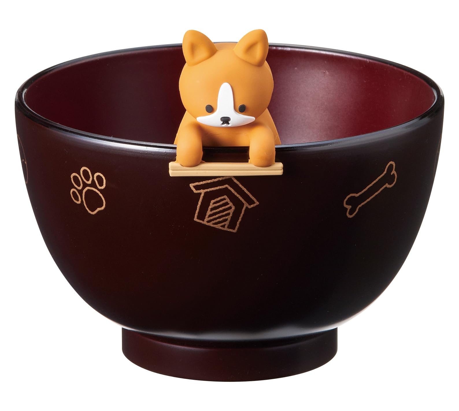 Ishida Silicone Chopstick Rest Soup Bowl Shiruwan Corgi Microwave safe Dishwasher-safe Set, [67806]