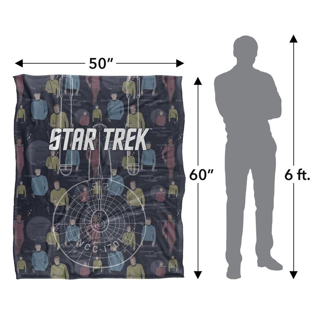 Star Trek Enterprise Silky Crew Supersoft Blanket
