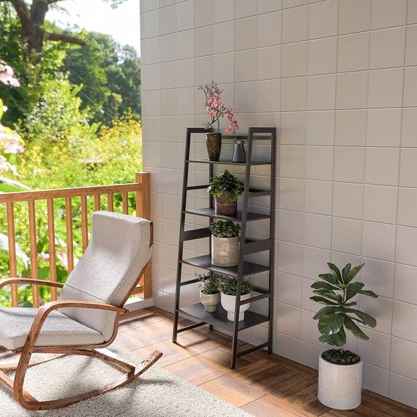 Book Shelf,Ladder Bookcase,4 Tier Tall Book Case for Bedroom,Living Room and Office