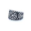 Mythical Viking Compass Ring For Men Norse Rune Finger Ring