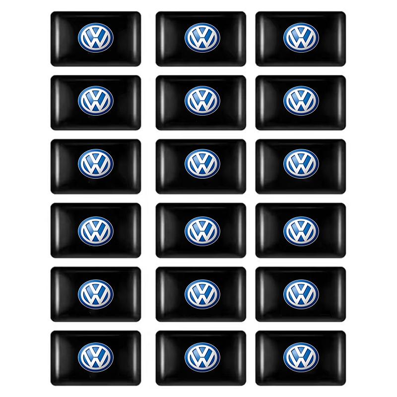 Car Styling 3D Epoxy Stickers Auto Interior Decoration Decals For VW Golf Amarok T5 Phaeton Teramont ID3 Tiguan T-Cross Passat