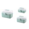 Plastic Medicine Storage Box with Lid and Handle Waterproof Container for Adults Male Female Organizer Holder