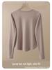 Women's Cationic Thermal Underwear Plus Velvet Long Sleeve Shirt for Fall/Winter