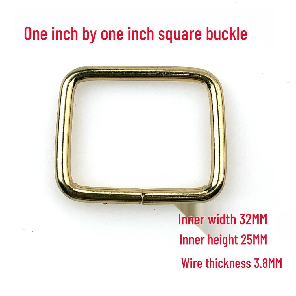 3.8MM Thick Iron Square Ring Buckle for Luggage and Webbing Adjustment