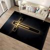 Glowing Cross Design Rug Non-slip rug suitable for living room and bedroom sofas.
