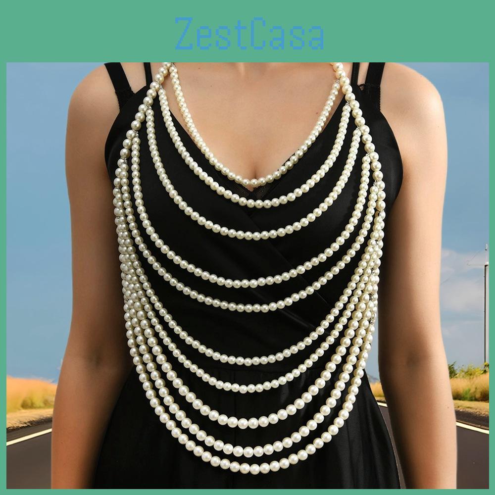 Sophisticated Pearl Body Chain For Night Out Fashion Accessories