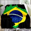 1PC Brazil Artwork Printed Soft Flannel Blanket Throw for Adult Bedroom Living Room Sofa Camping Travel Fan Gifts Christmas Gifts