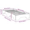 Solid Wood Bed Frame without Mattress Stackable White 90x190 cm