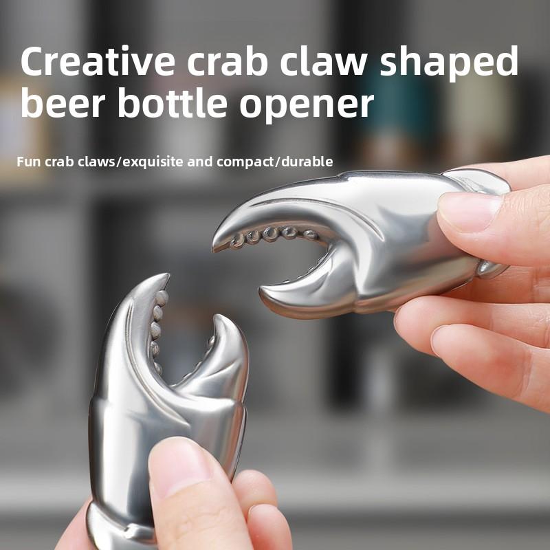 Stainless Steel Beer Bottle Opener Household Creative Crab Claw Can Opener Portable Bottle Opener Multi-purpose Beer Opener