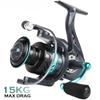 DK 1000~7000 Series 5.2:1 Gear Ratio Maximum Resistance 10KG Braking Force CNC Metal Spool Spinning Fishing Reel Suitable for Freshwater and Saltwater