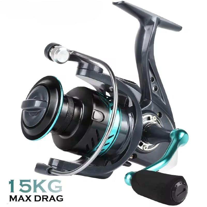 DK 1000~7000 Series 5.2:1 Gear Ratio Maximum Resistance 10KG Braking Force CNC Metal Spool Spinning Fishing Reel Suitable for Freshwater and Saltwater