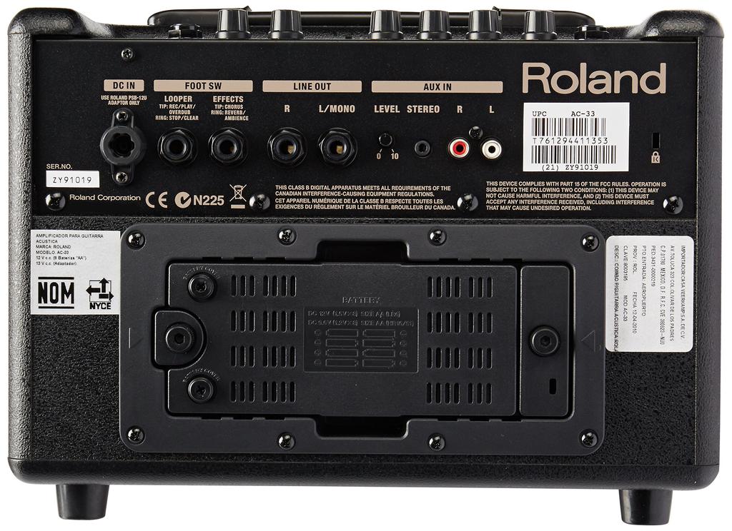 Roland Acoustic Guitar Amplifier Black 15W+15W AC-33