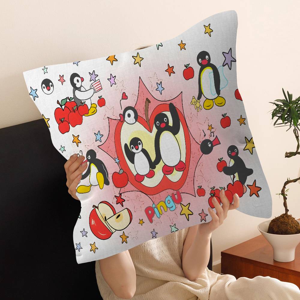 Cartoon Cute Pingu Penguin Anime Pillow Cover Design cushion Cover decor Holiday Decorati