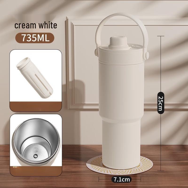 TLXT Large Capacity Insulated Straw Coffee Cup