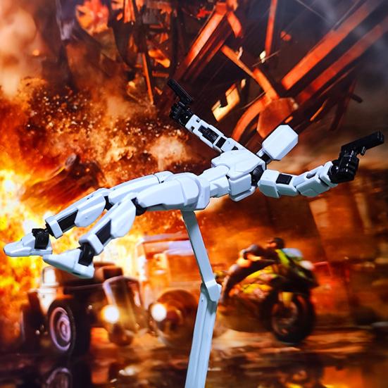 3D-Magnet-Actionfiguren-Set mit beweglichen Gelenken, 3D-gedrucktes DIY-Montage-Dummy-Spielzeug, Ganzkörper-Aktivitätsroboter, Action-Gaming-Figuren