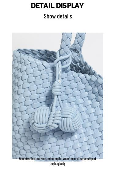 Hand-Woven Large Capacity Women’s Bucket Tote - Spring/Summer 2026 Collection