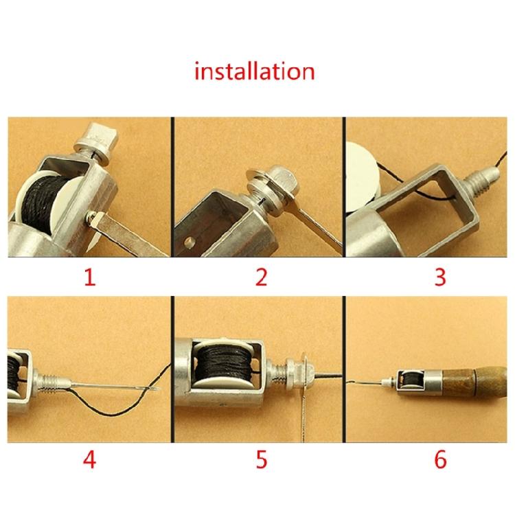 Leathercraft Repair Tool Set Including Sewing Repair Awl, Straight Needle, Small Screwdriver, Thread, Bobbin