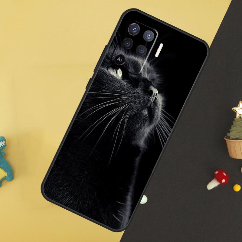 

Черный кот Сверкающие глаза Для OPPO A9 A5 A53 2020 A52 A72 A96 A76 A16 A54 A74 A94 A58 A78 A98 A15 A79 A17 A57 A77 Чехол OPPO A57 5G
