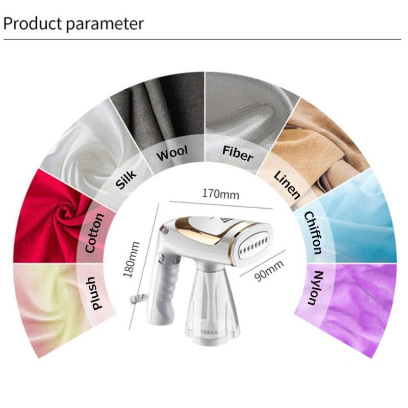 Garment Steamer Handheld Folding Household Mini Steam Iron 1600W Adjustable Temperature Ironing Machine