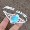 Mystic Rainbow Topaz Gemstone 925 Sterling Silver Cuff Bangle Adjustable KKG-234