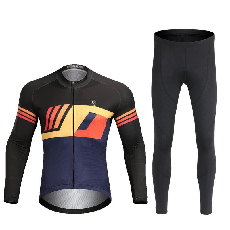 

Дышащие велосипедные майки, комплект одежды для велоспорта, быстросохнущая мужская велосипедная одежда с длинными рукавами, костюм, колготки XXXL