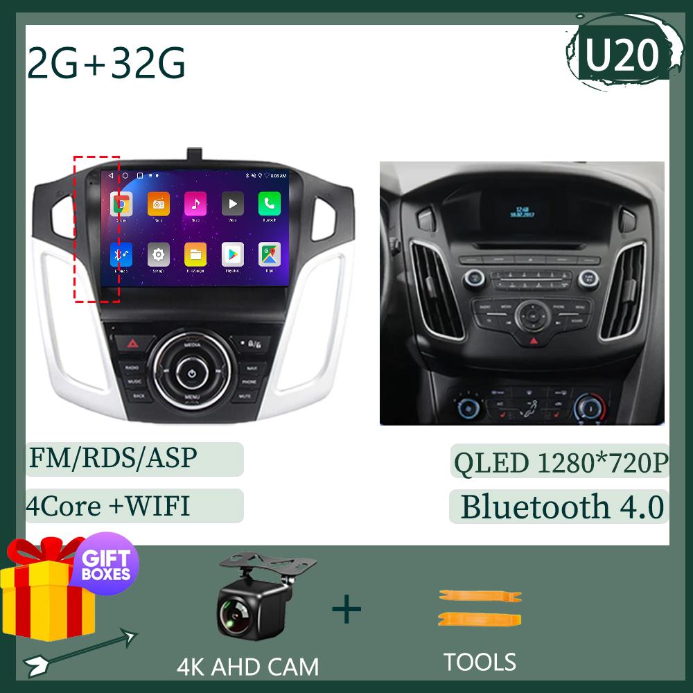 Android 14 Head Unit For Ford Focus 3 Mk 3 2011 -2019 Car Radio Video Player GPS Stereo Navigation Auto Touch QLED Screen WIFI