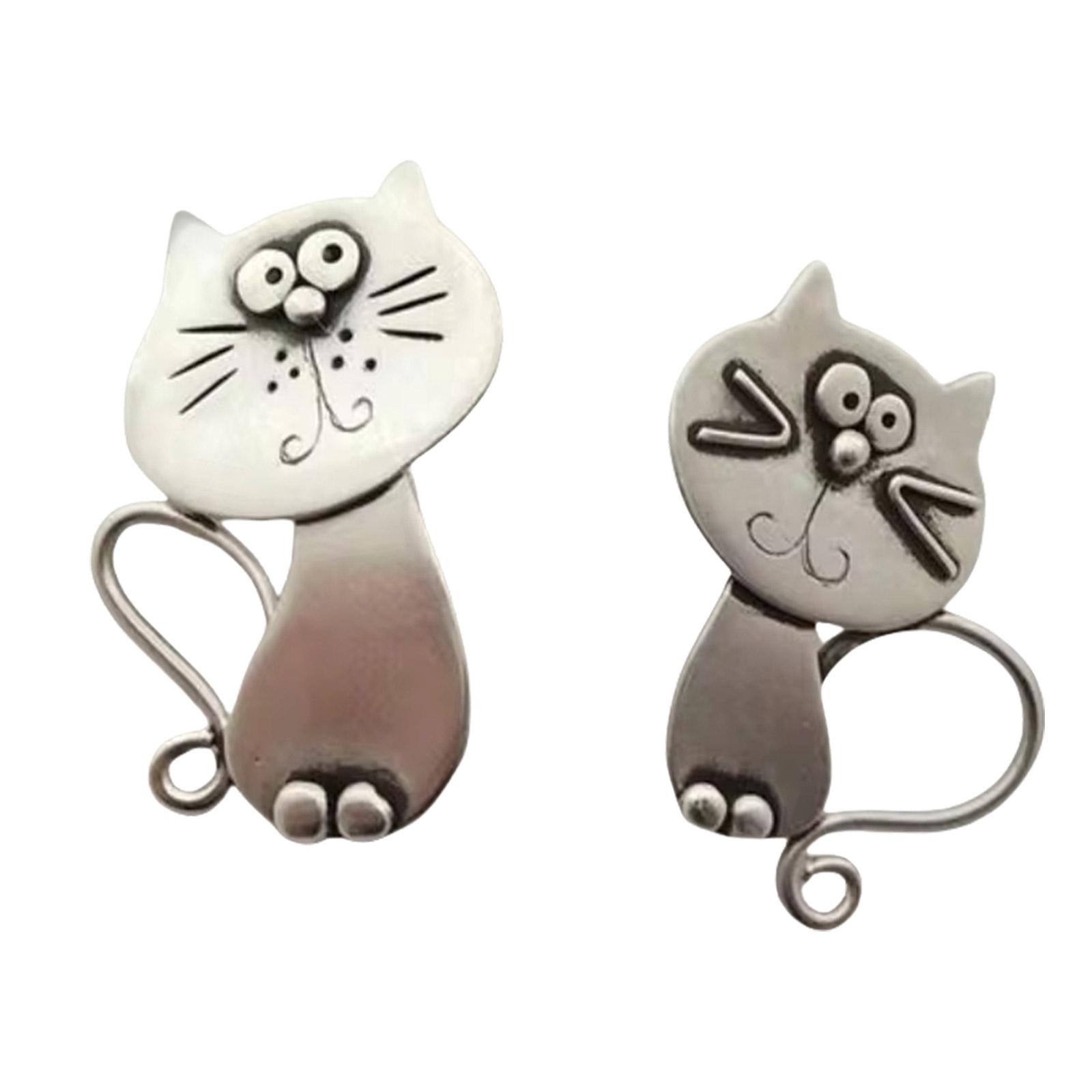 Cute and Quirky Retro Cats Earrings Adorable Cats Designs Earrings Elegant Ear Jewelry for Ladies and Students 1
