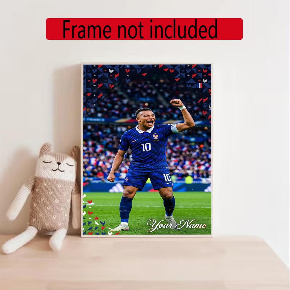 Mbappe Personalized Name Diamond Paintings Mosaic Wall Round Diamond Art Painting Kits Embroidery Crystal Accessories Frameless