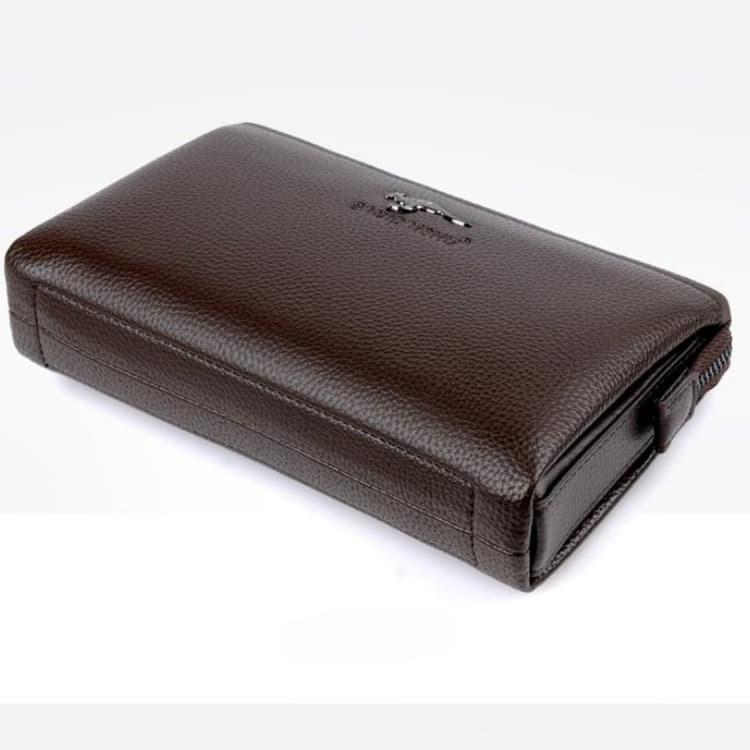 Men's lychee pattern business clutch bag