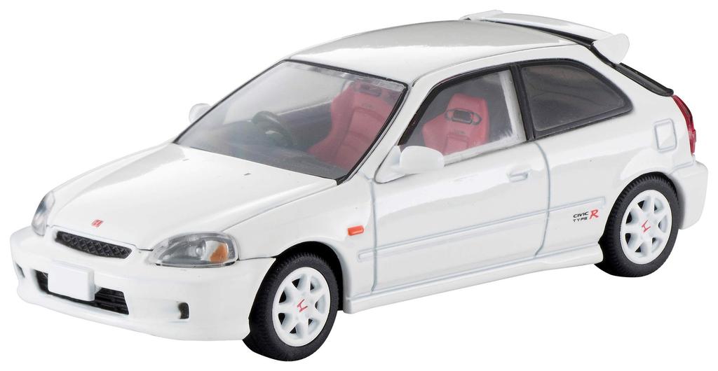 Tomytec Tomica Limited Vintage Neo Scale Honda Civic Type R 1999 White First Order Limited Finished Product 1/64 LV-N165c (Manufacturer's Edition)