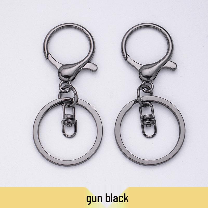 Zinc Alloy Lobster Clasp Keychain Set with Round, Figure-Eight, and Pendant Hooks