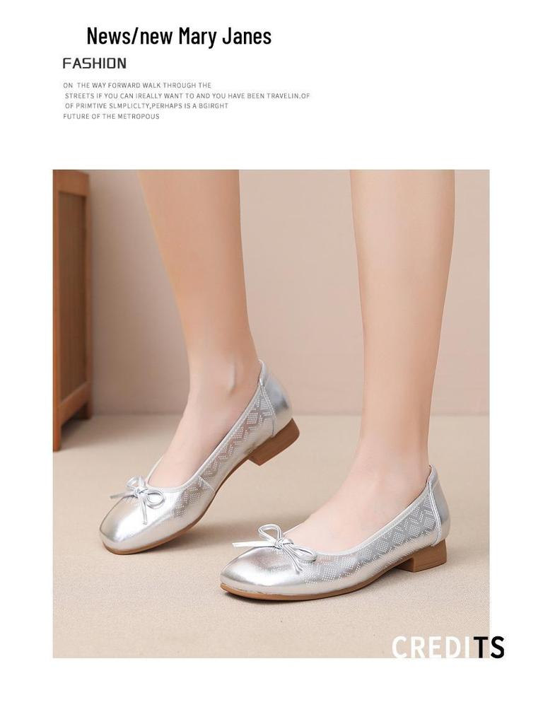 Dámske mokasíny z pravej kože s nízkym podpätkom, protišmykové - Mäkká podrážka a povrch pre pohodlie na jar a na jeseň