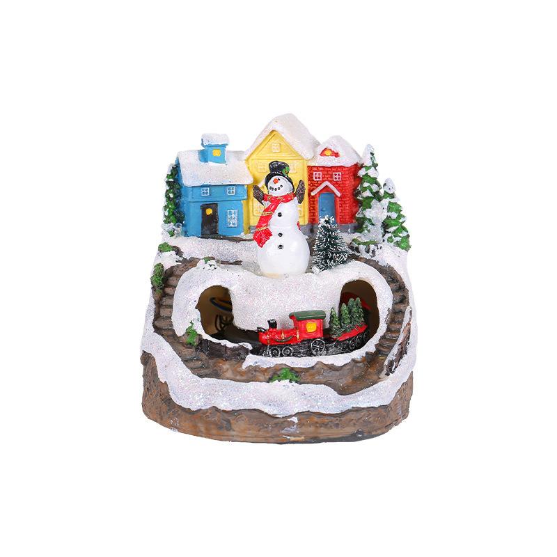 Christmas Gift Christmas Snowman House Music Box Children'S Day Gift Music Box