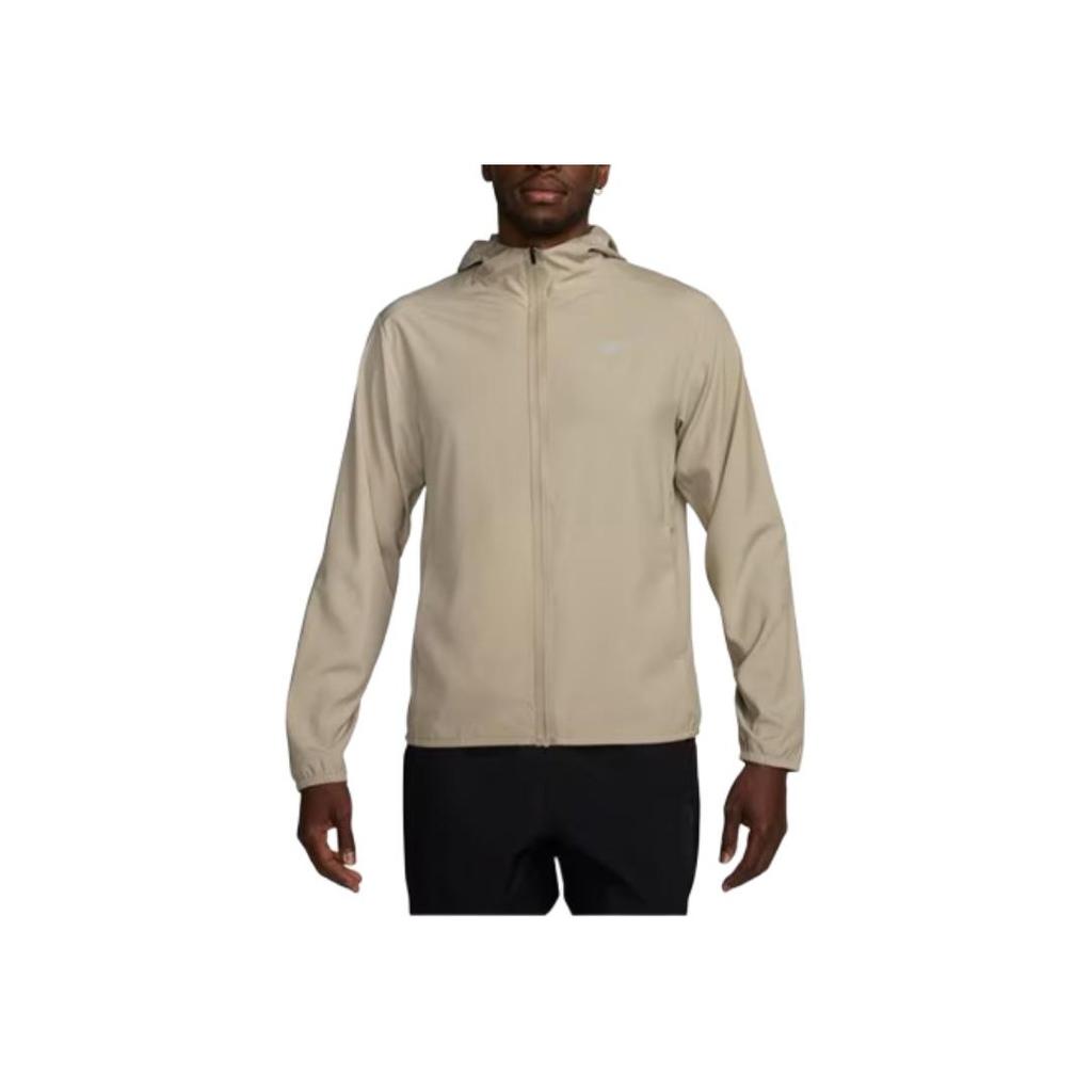 Nike Solid Color Hooded Zip Jacket Men Jackets Beige FB7483-251
