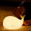 LED Night Light Pat The Silicone Light Cute Whale Animals Lamp Home Bedroom Bedside USB Charging Lights Decor for Birthday Gift
