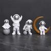4pcs Astronaut Decor Figures and Moon Home Decor plastic Astronaut Statue Room Office Desktop Decoration Presents Boy Gift