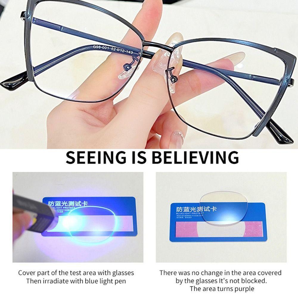 Fashion Big Frame Blue Ray Blocking Anti-Blue Light Glasses Ultralight Eye Protection Computer Goggles Metal Optical Eyeglass
